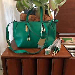 Green purse from Italy